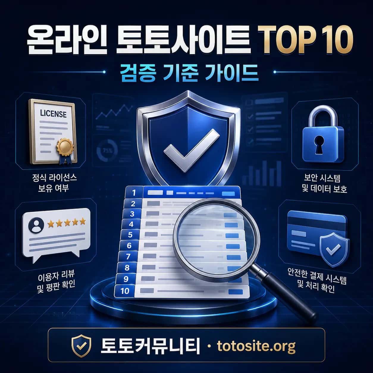 온라인 토토사이트 10선의 라이선스, 이용자 리뷰, 보안 및 결제 시스템 검증 기준